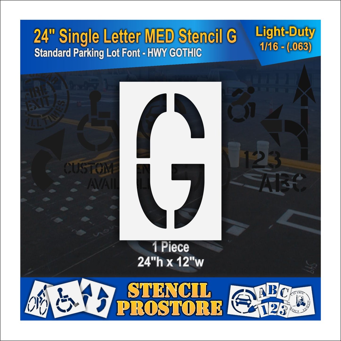 24" Medium Alphabet Kit Stencil