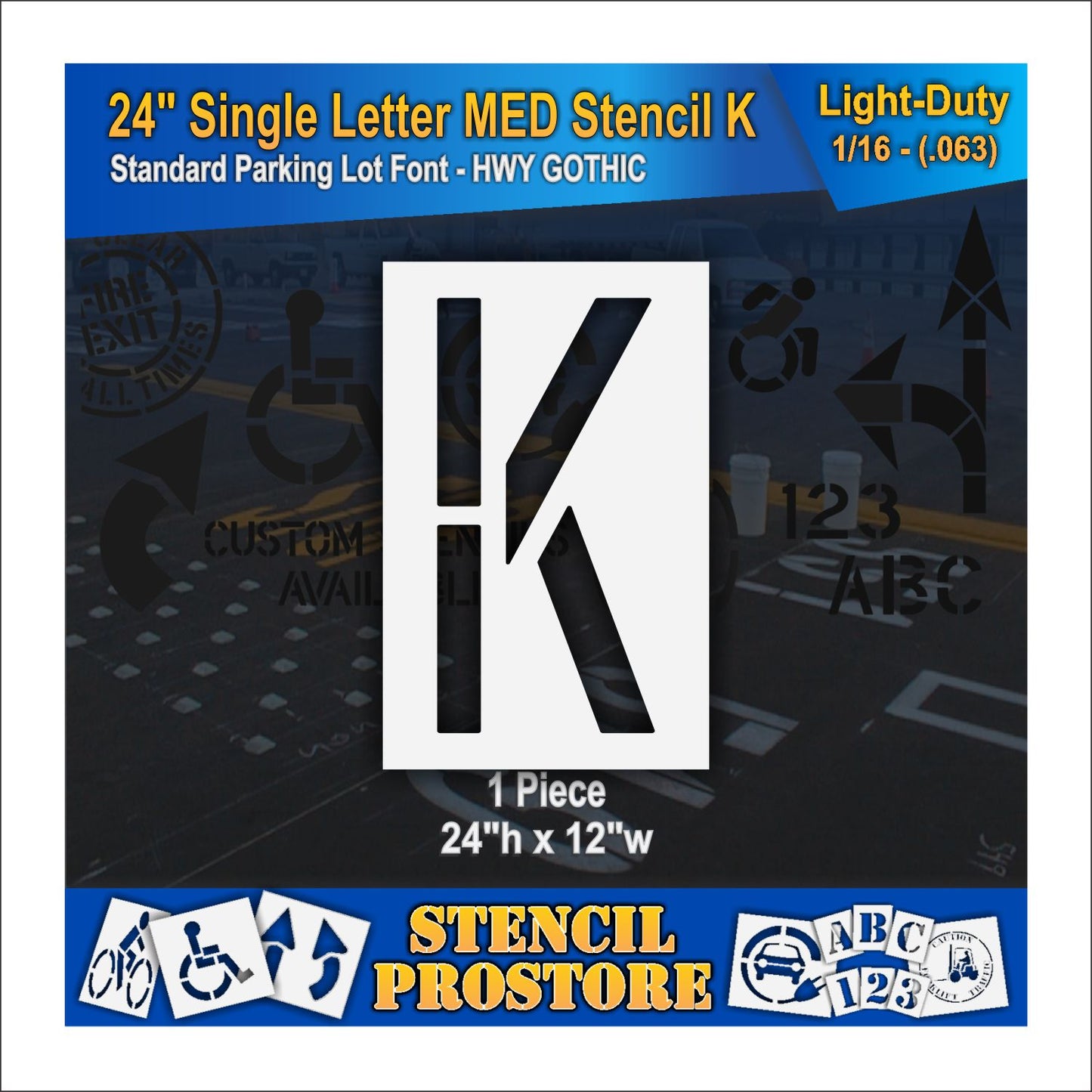 24" Medium Alphabet Kit Stencil