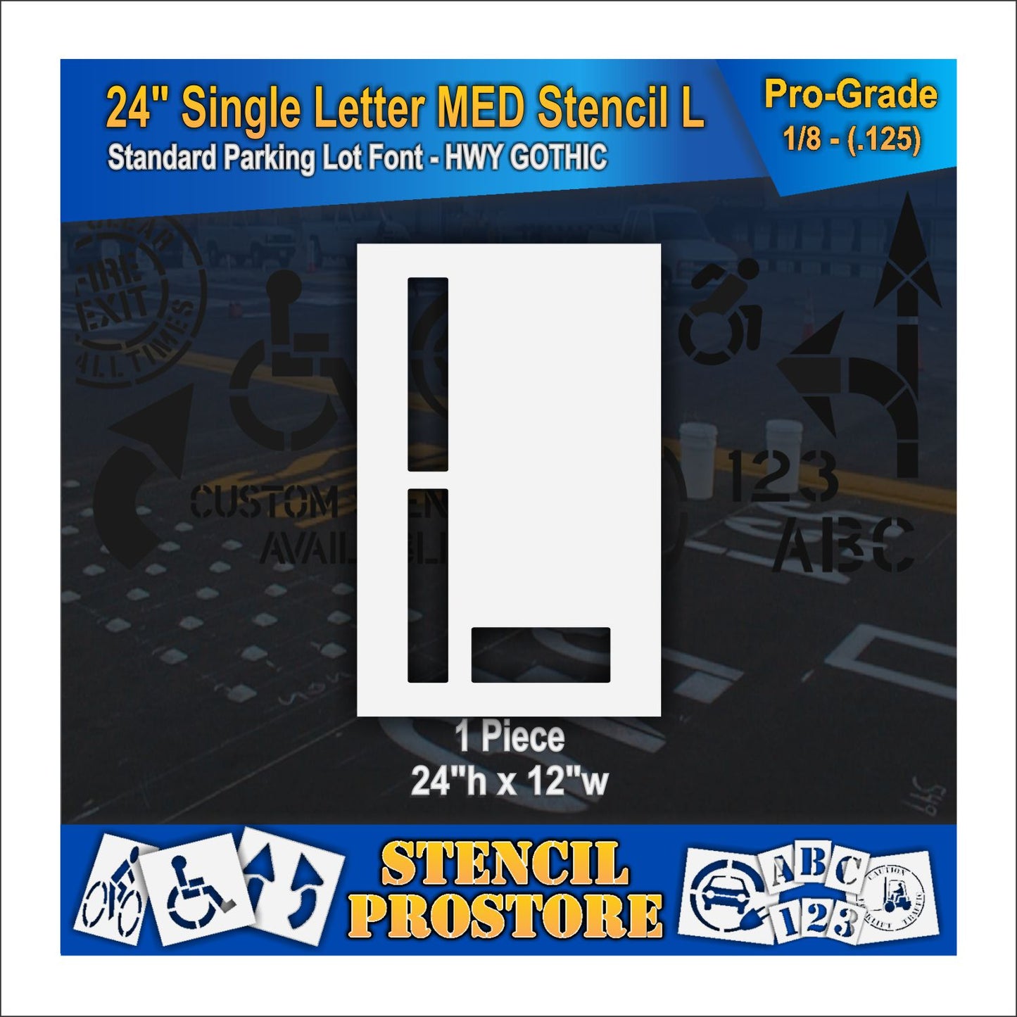 24" Medium Alphabet Kit Stencil