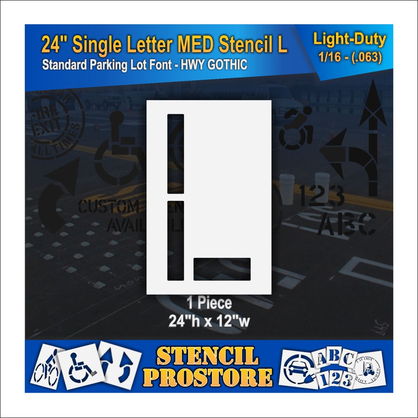 24" Medium Alphabet Kit Stencil