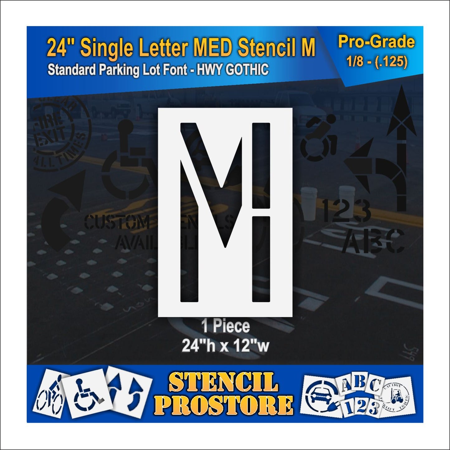 24" Medium Alphabet Kit Stencil