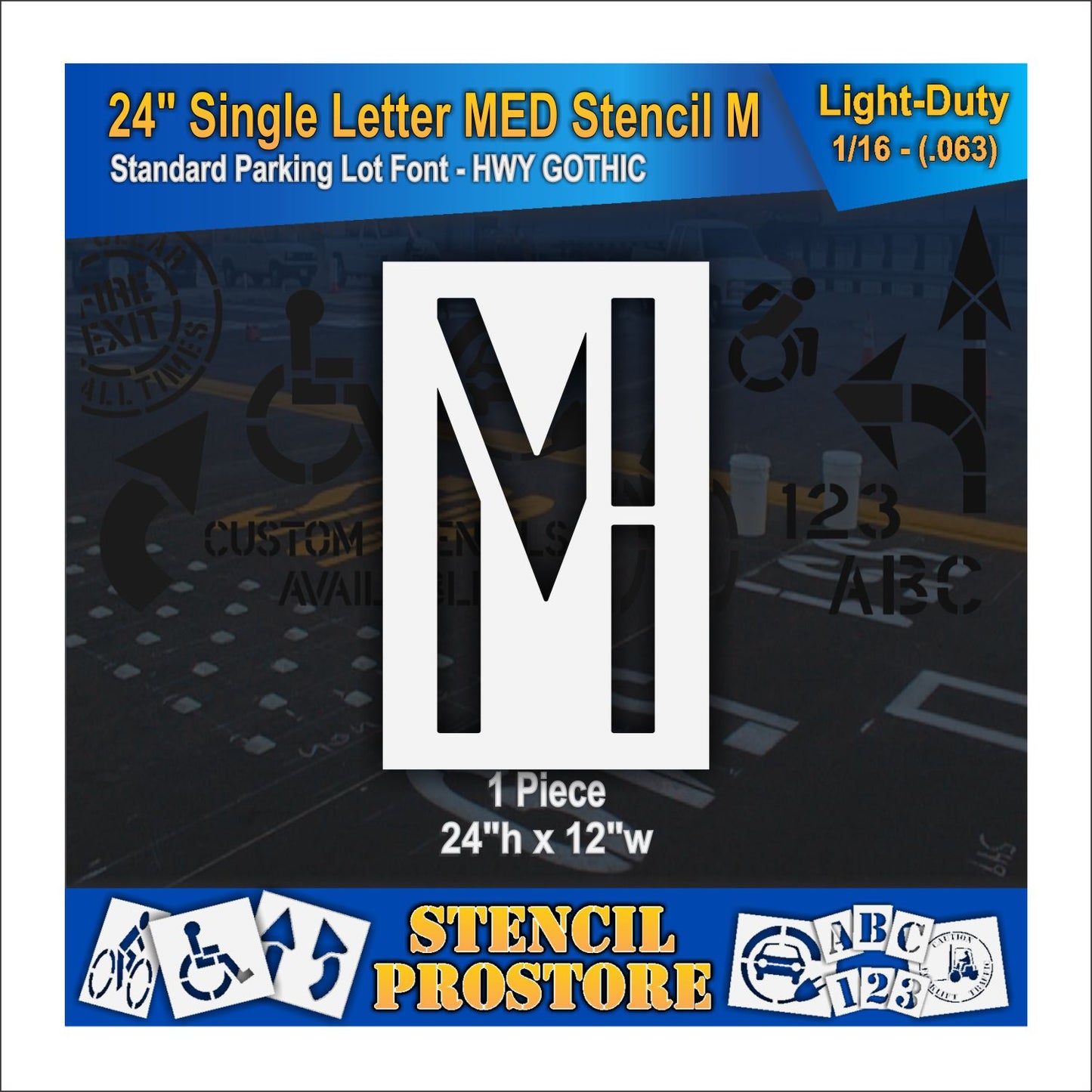 24" Medium Alphabet Kit Stencil