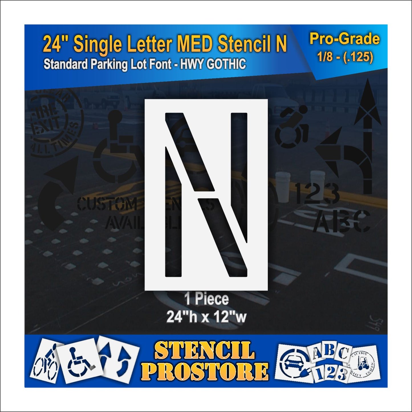 24" Medium Alphabet Kit Stencil