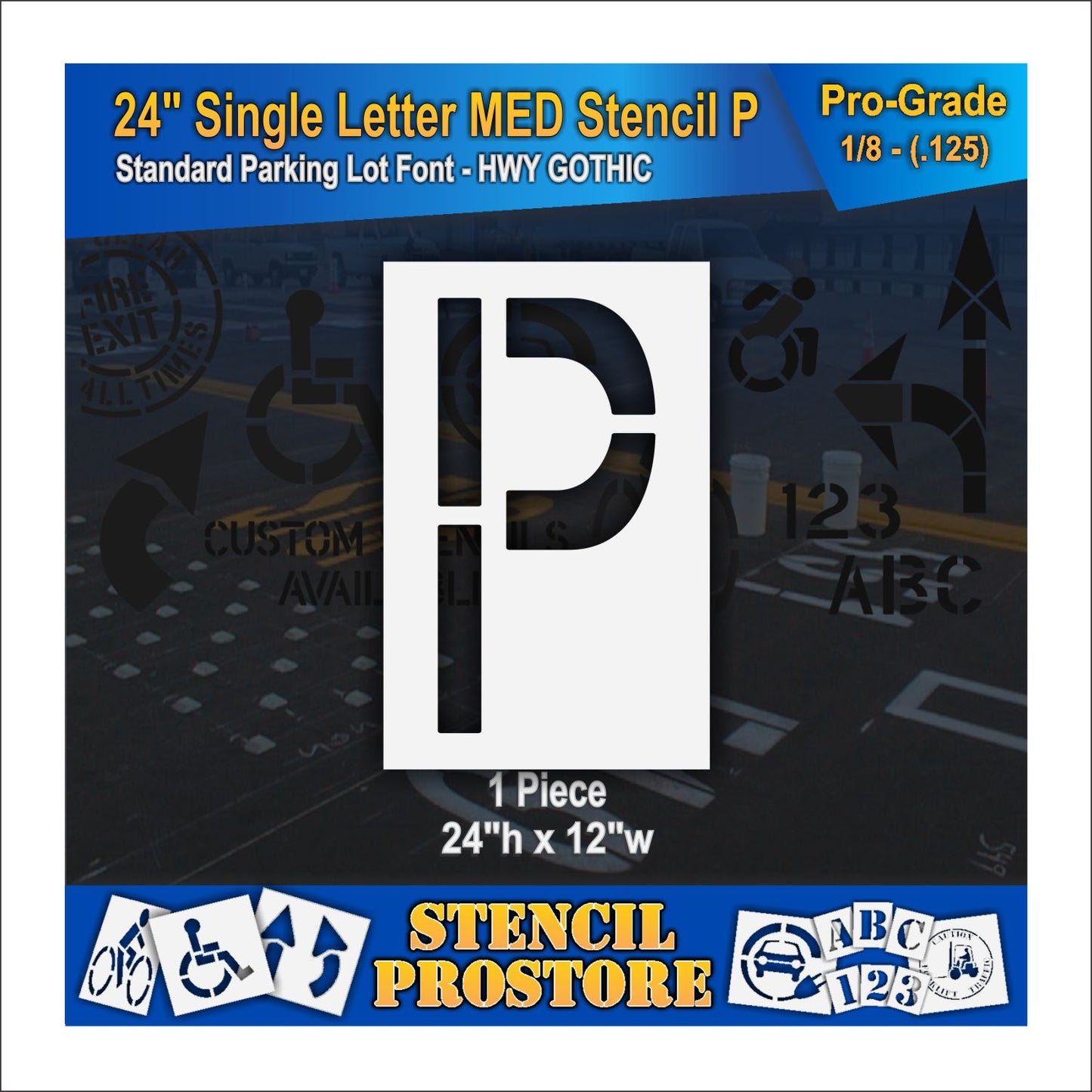 24" Medium Alphabet Kit Stencil