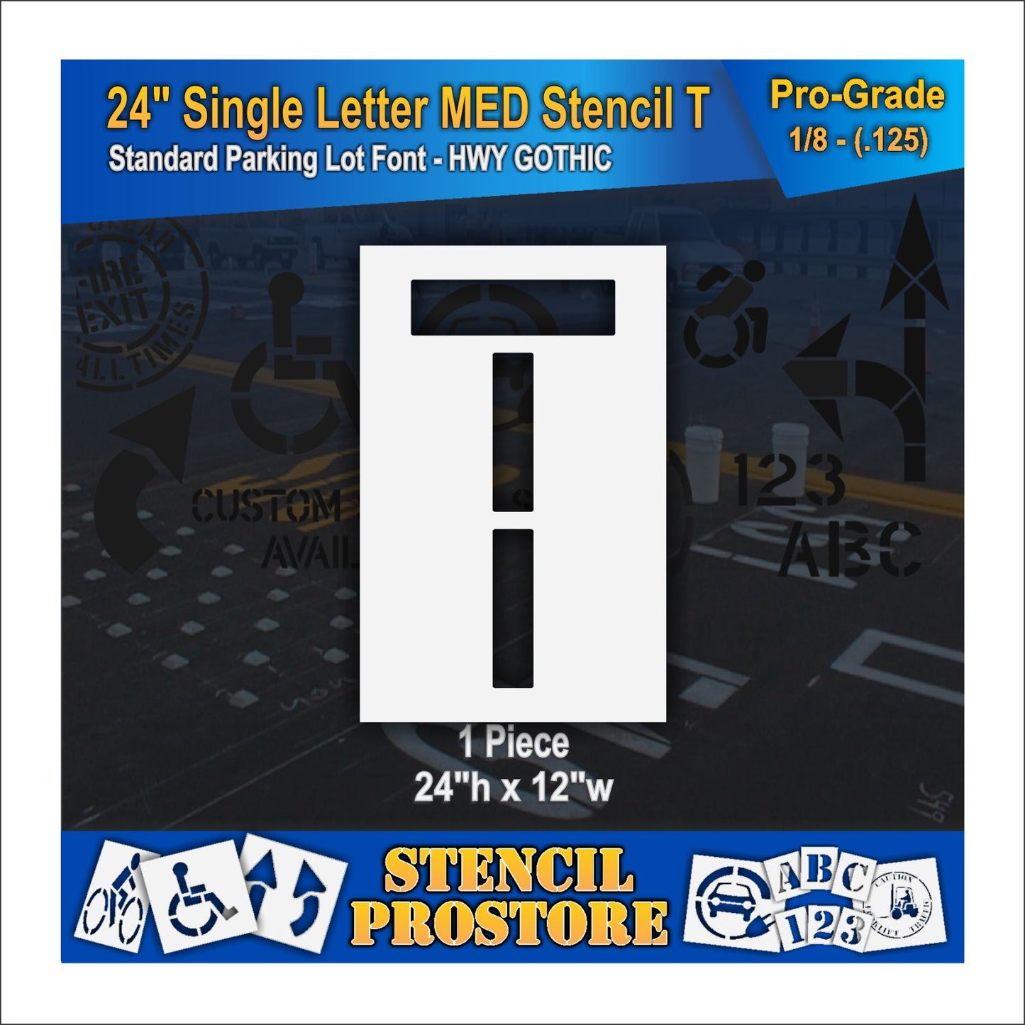 24" Medium Alphabet Kit Stencil