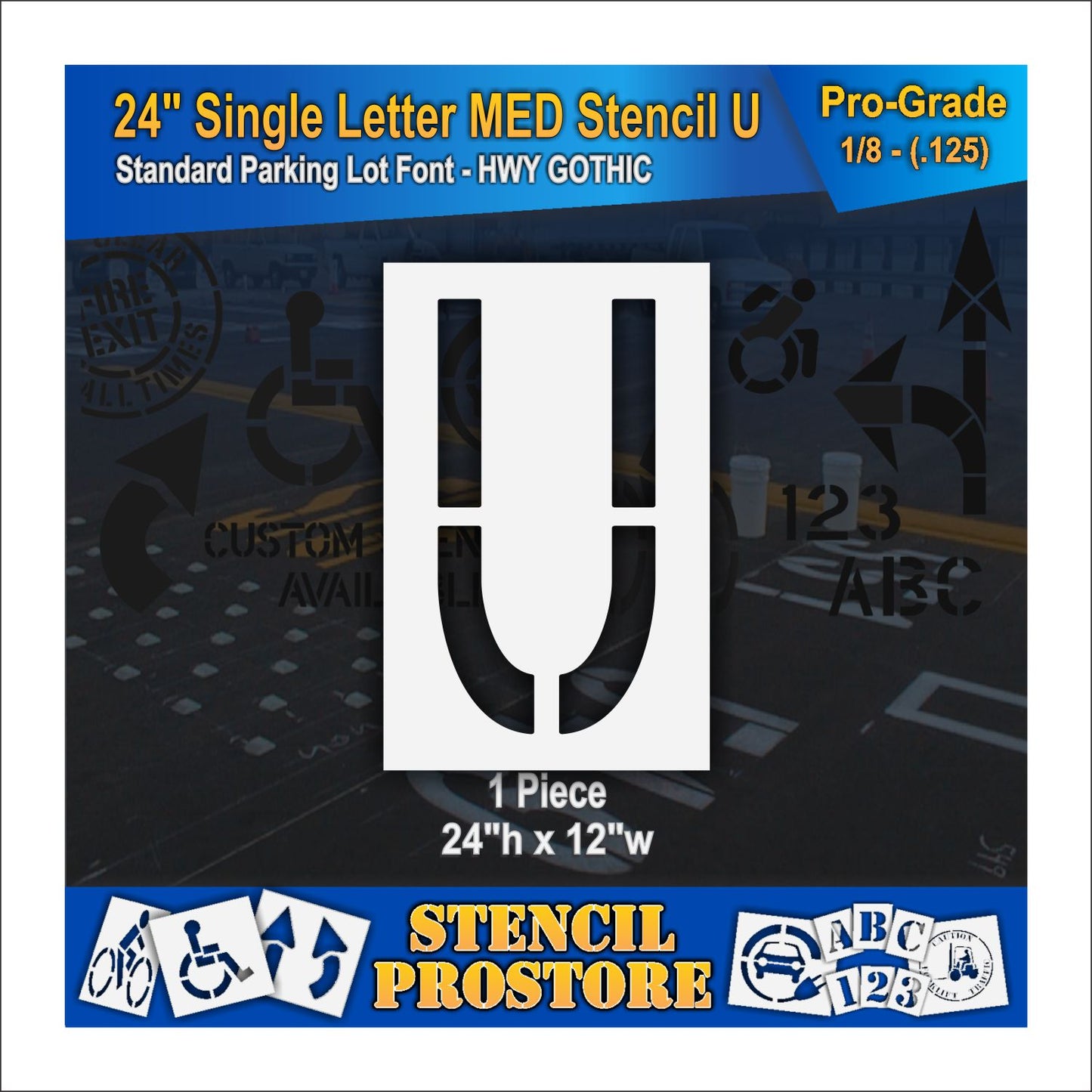 24" Medium Alphabet Kit Stencil