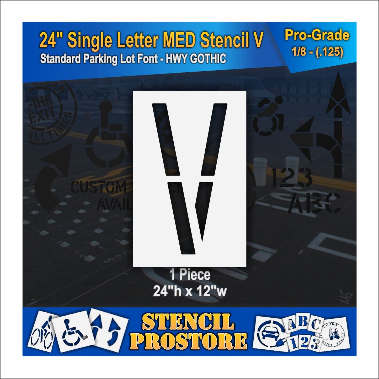 24" Medium Alphabet Kit Stencil