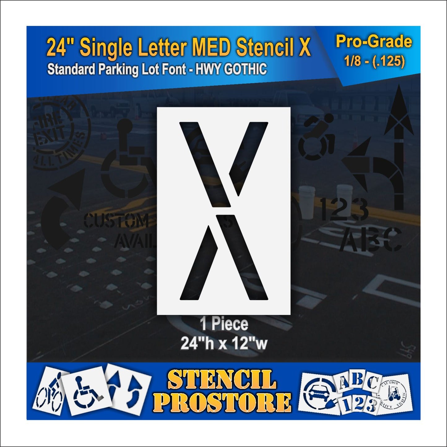 24" Medium Alphabet Kit Stencil