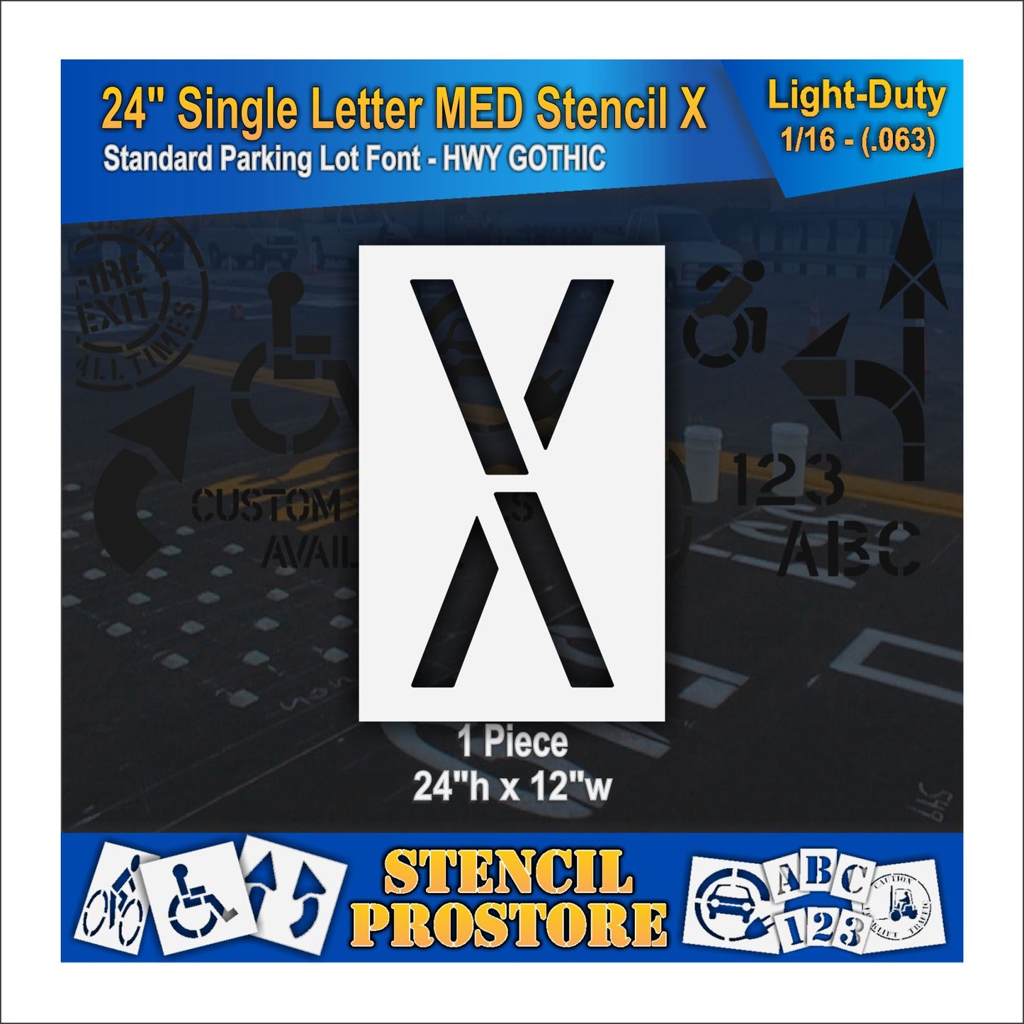 24" Medium Alphabet Kit Stencil