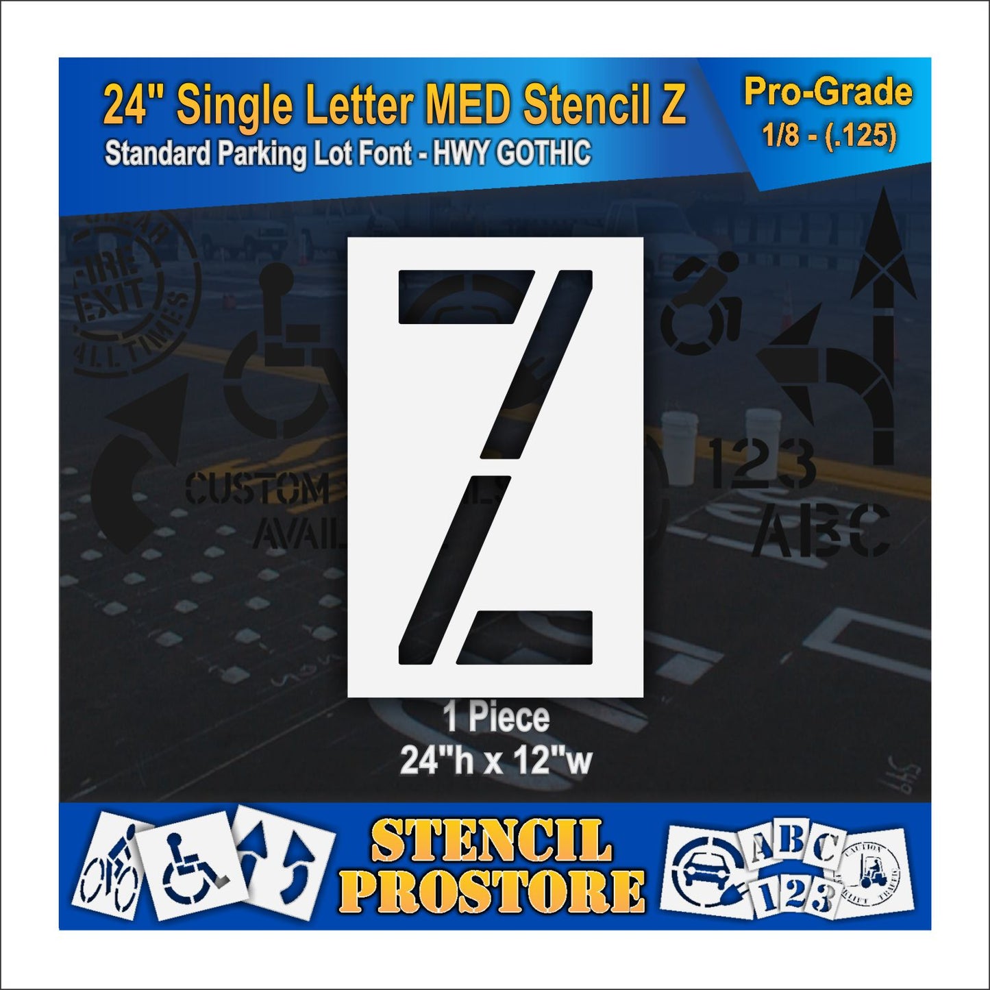 24" Medium Alphabet Kit Stencil