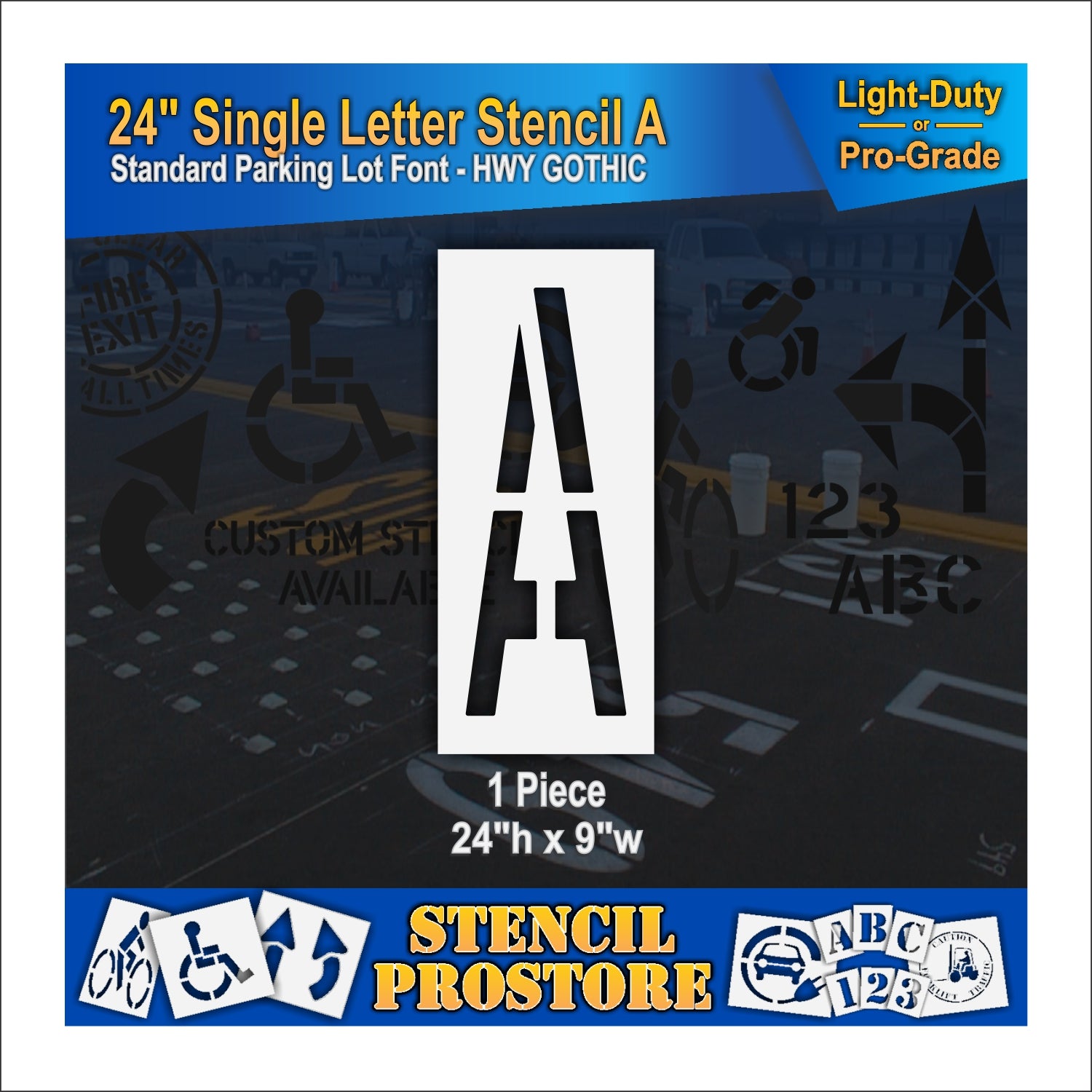 graphic image of single letter A stencil
