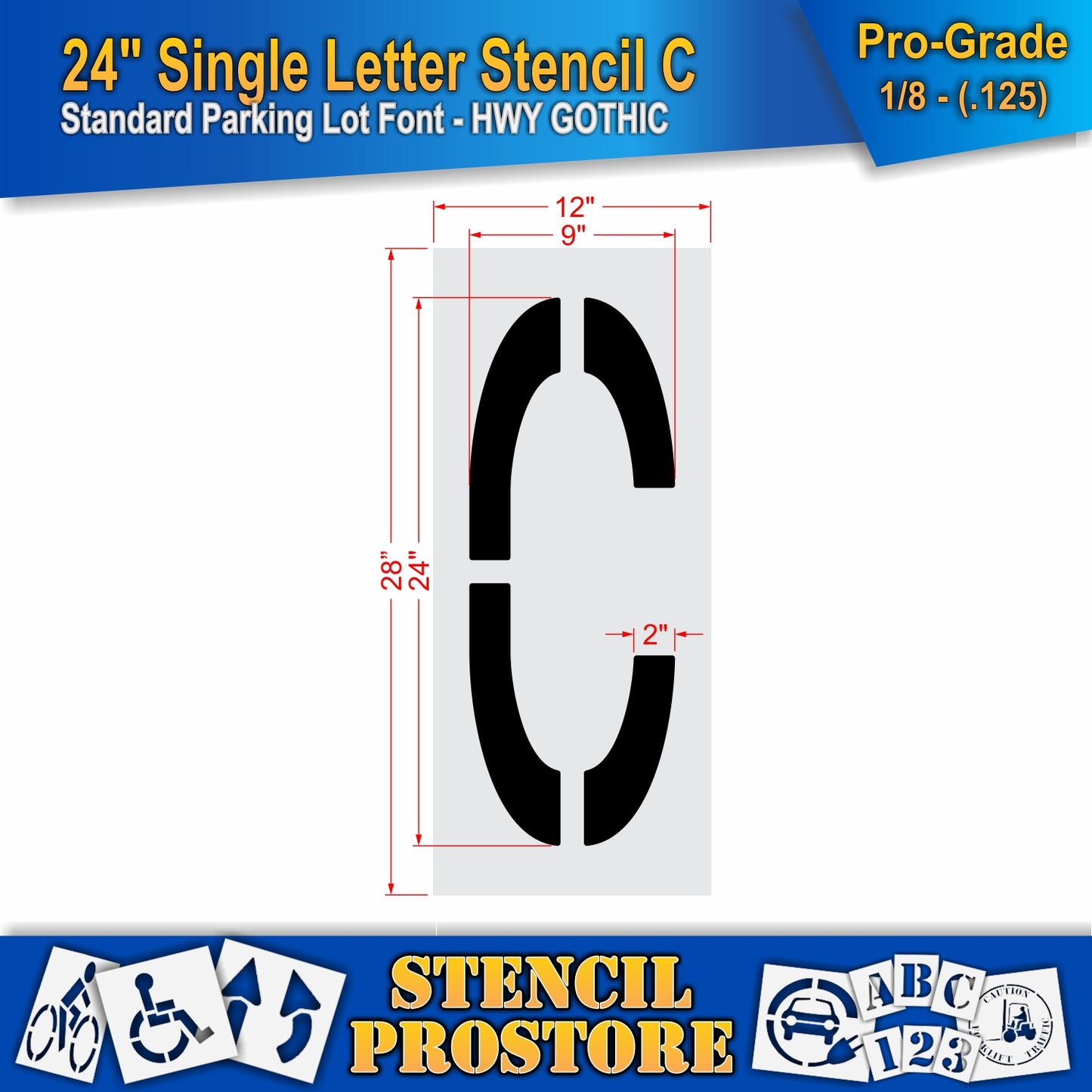 24" Alphabet Kit Stencil