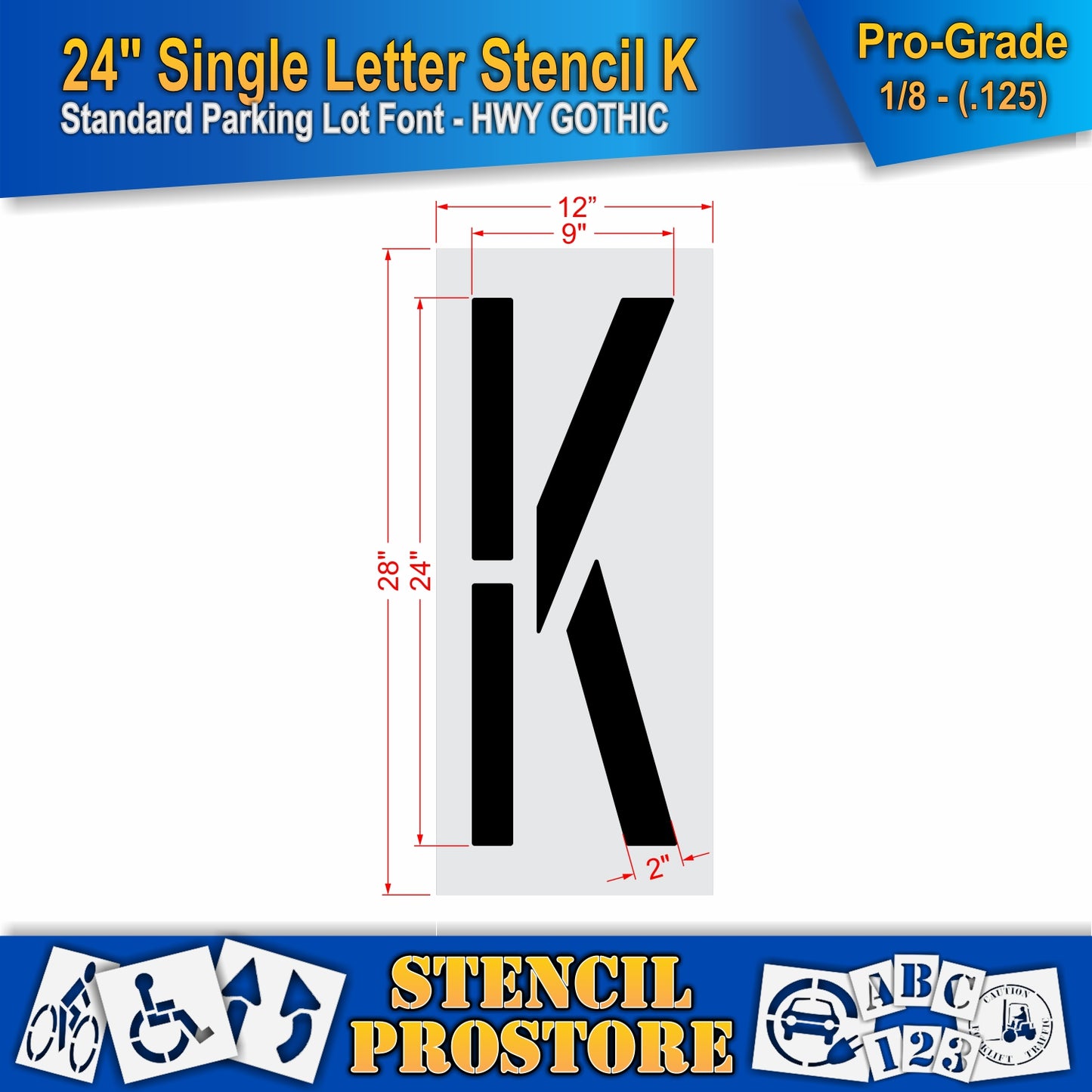24" Alphabet Kit Stencil