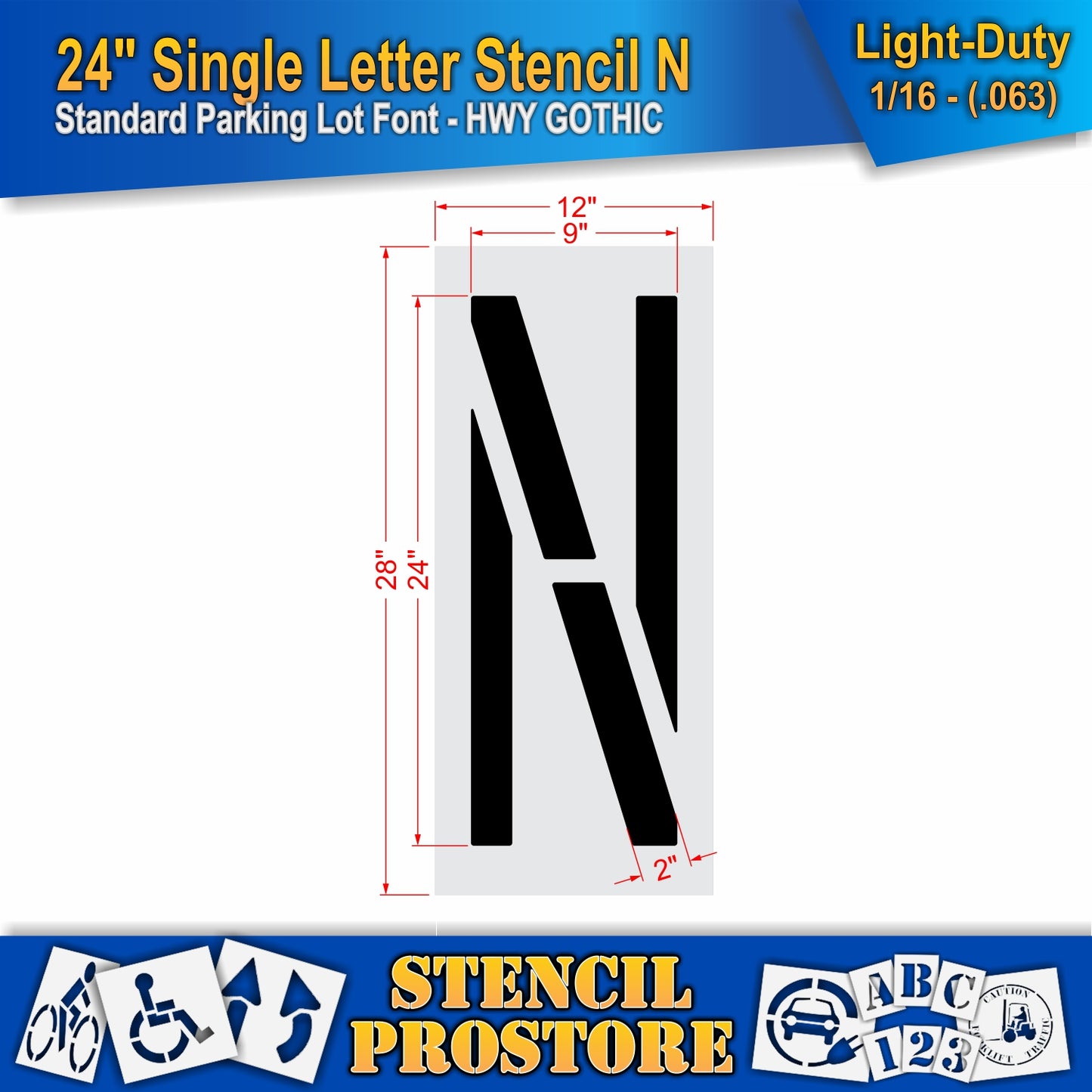 24" Alphabet Kit Stencil
