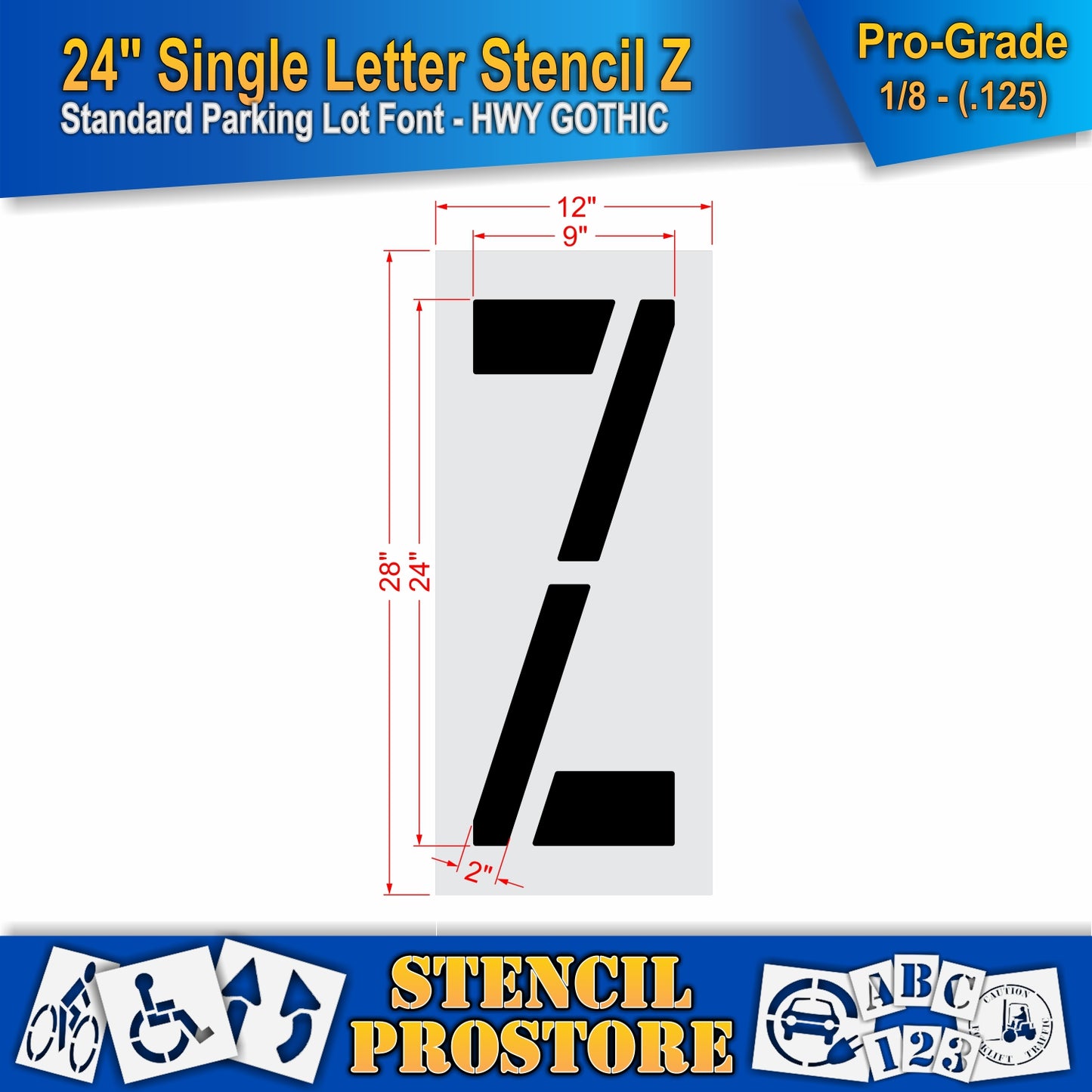 24" Alphabet Kit Stencil