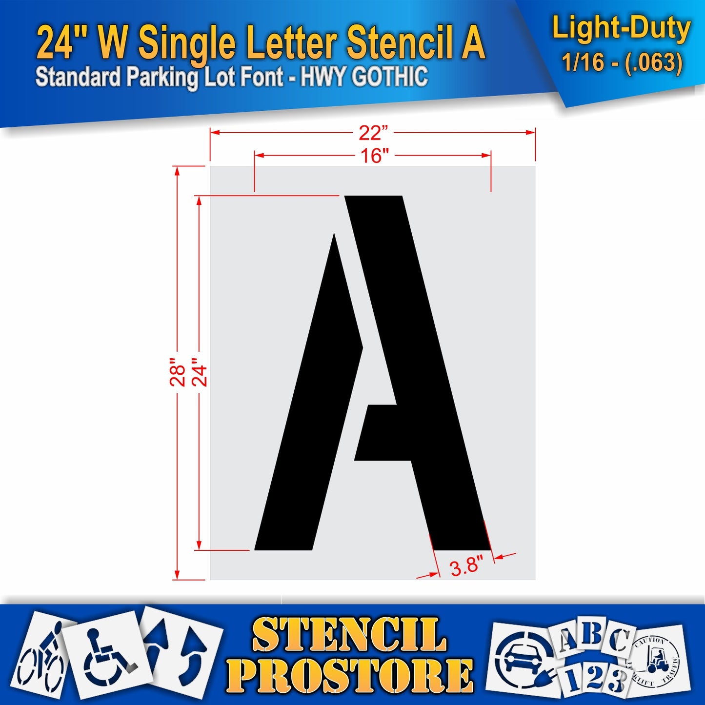 24" Wide Alphabet Kit Stencil