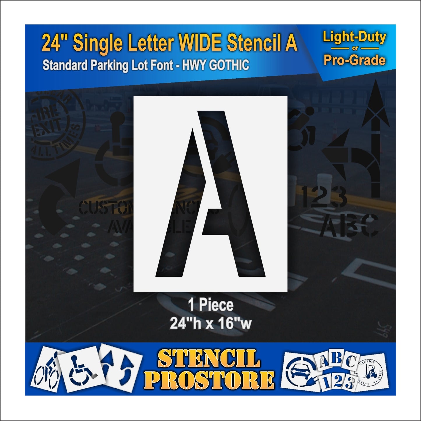 24" Wide Alphabet Kit Stencil