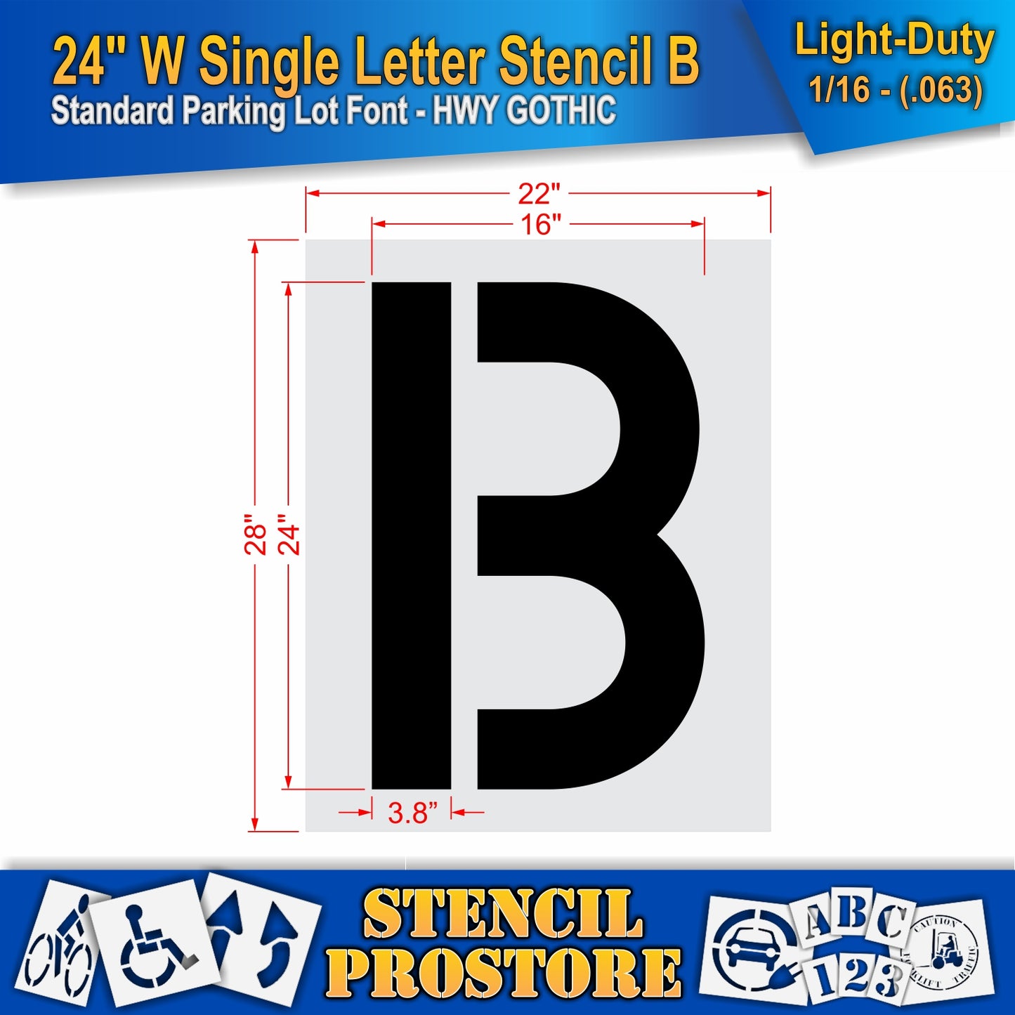 24" Wide Alphabet Kit Stencil