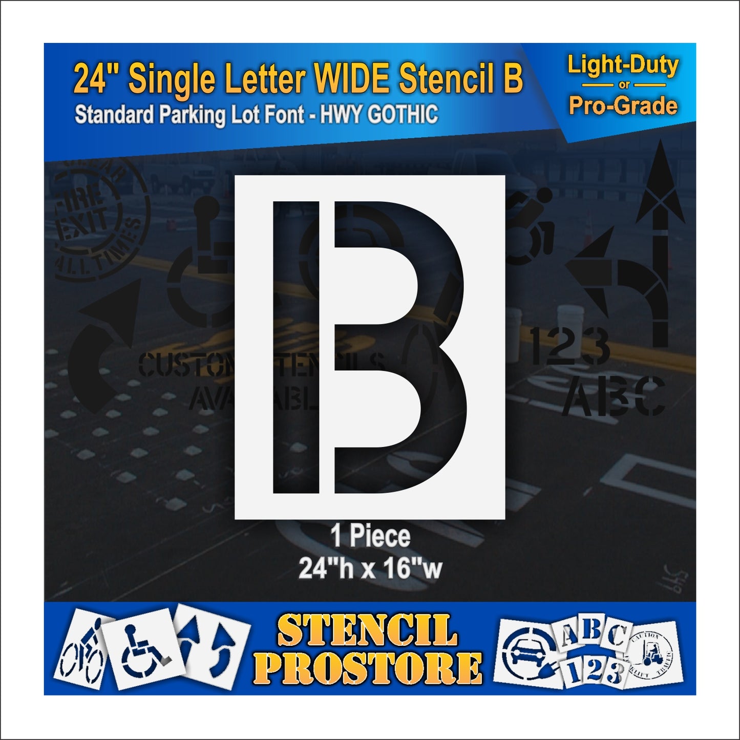 24" Wide Alphabet Kit Stencil