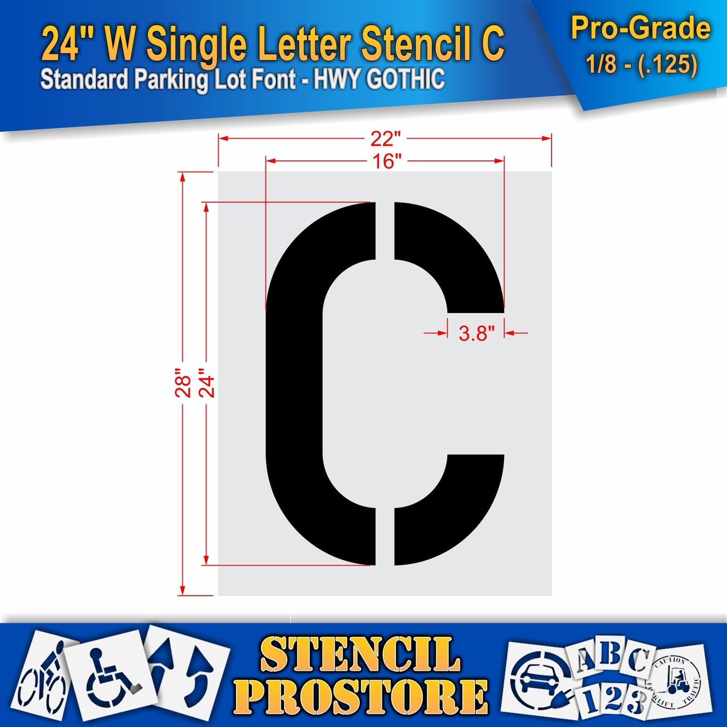 24" Wide Alphabet Kit Stencil