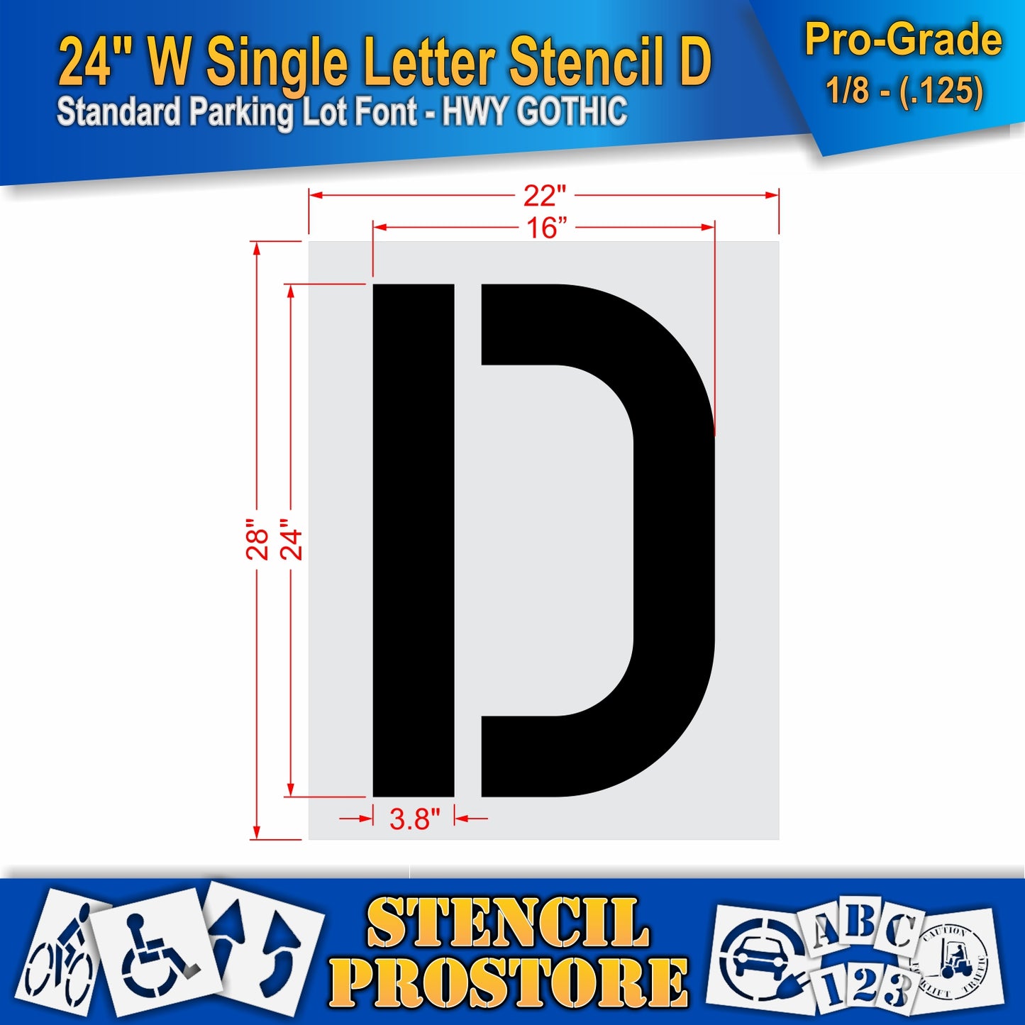 24" Wide Alphabet Kit Stencil
