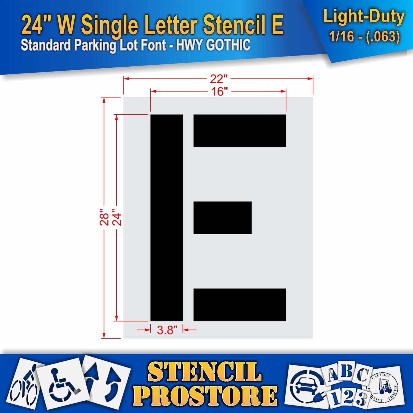 24" Wide Alphabet Kit Stencil