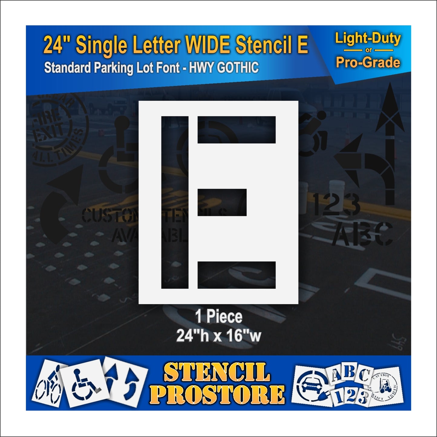 24" Wide Alphabet Kit Stencil