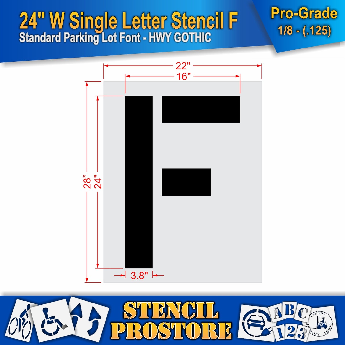 24" Wide Alphabet Kit Stencil