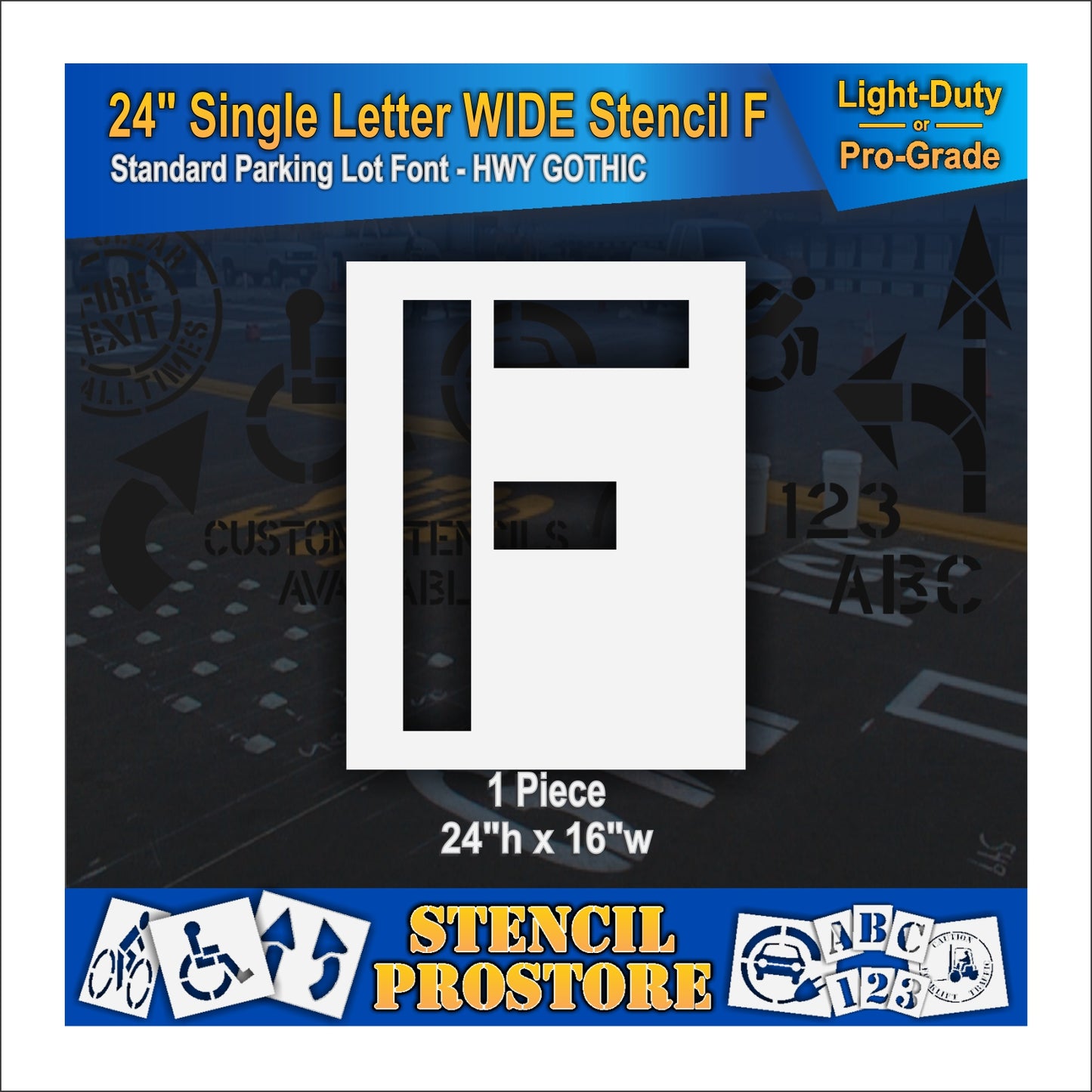 24" Wide Alphabet Kit Stencil