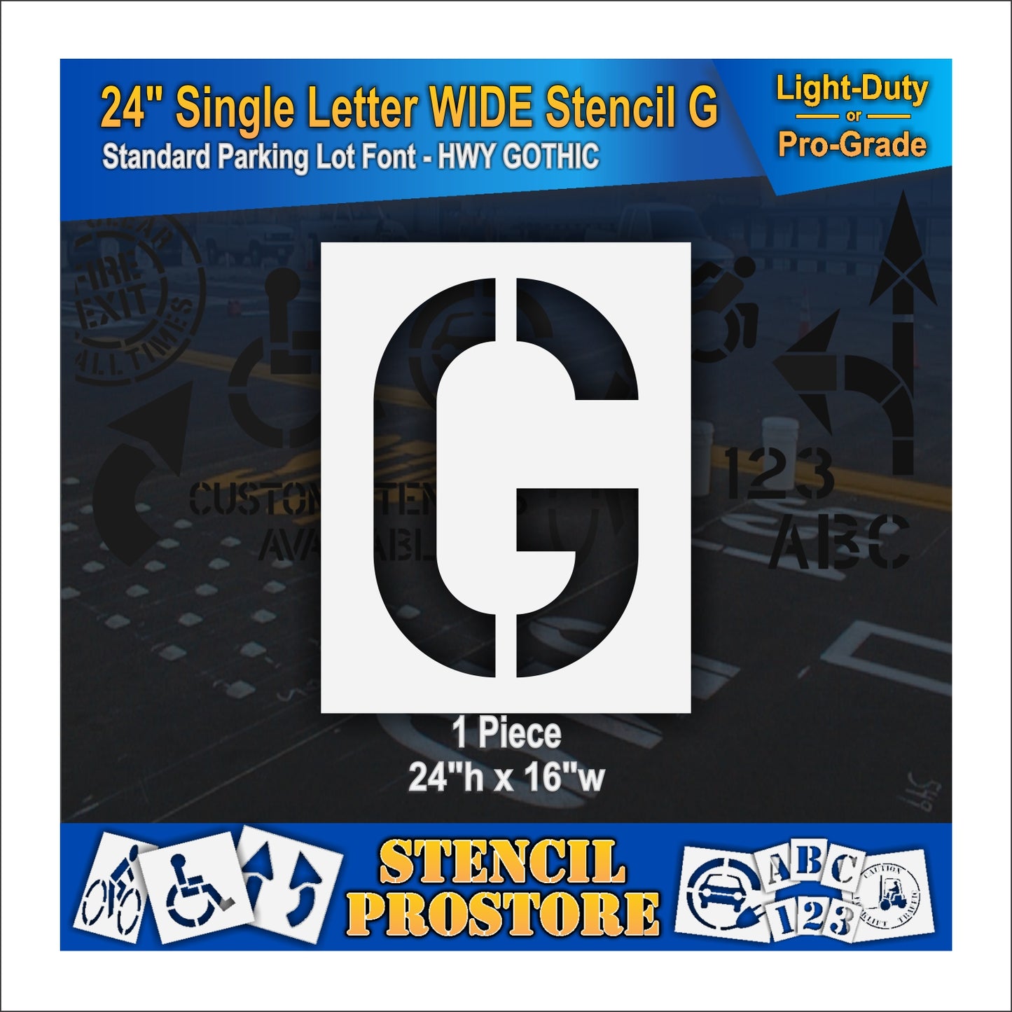 24" Wide Alphabet Kit Stencil