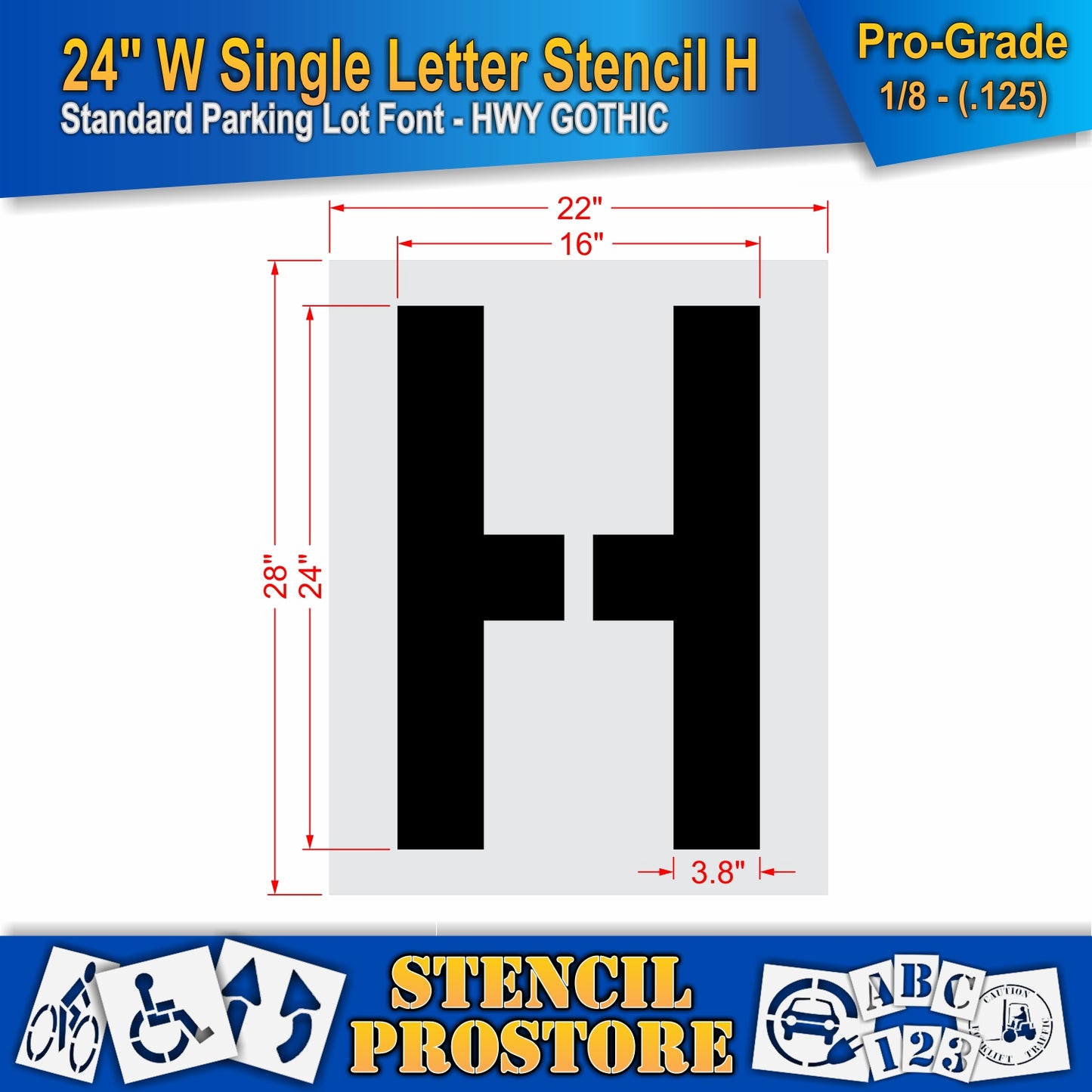 24" Wide Alphabet Kit Stencil