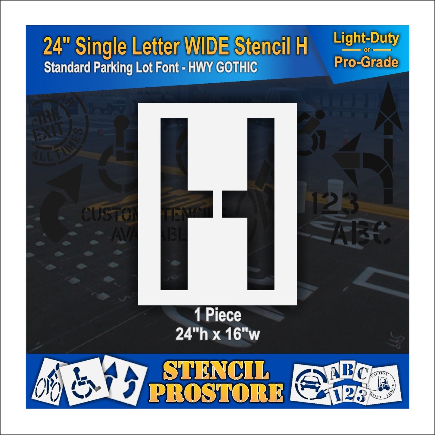 24" Wide Alphabet Kit Stencil