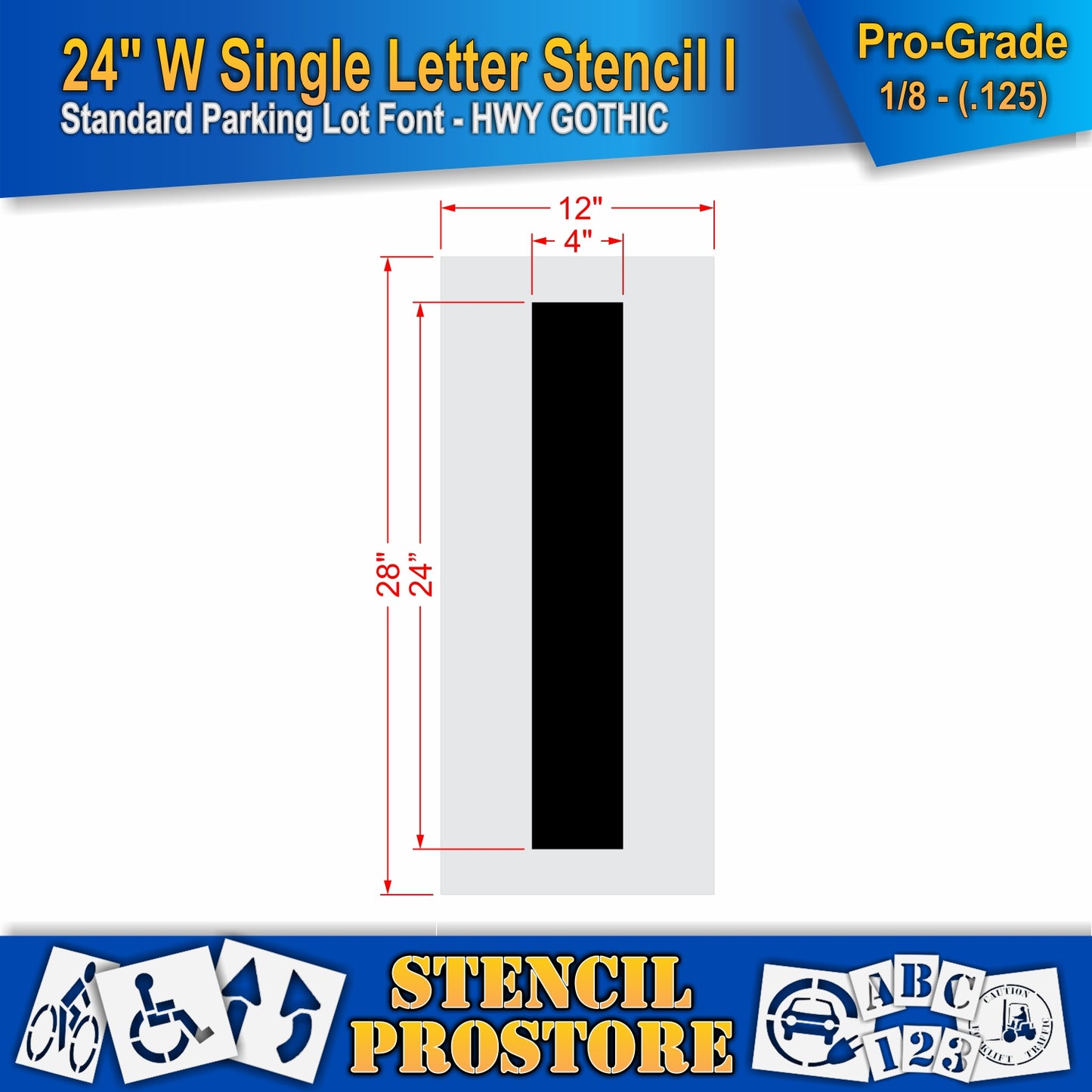 24" Wide Alphabet Kit Stencil