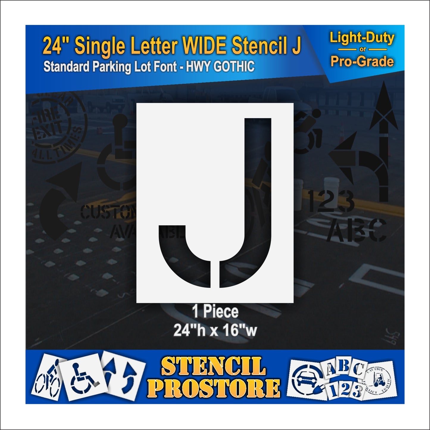 24" Wide Alphabet Kit Stencil