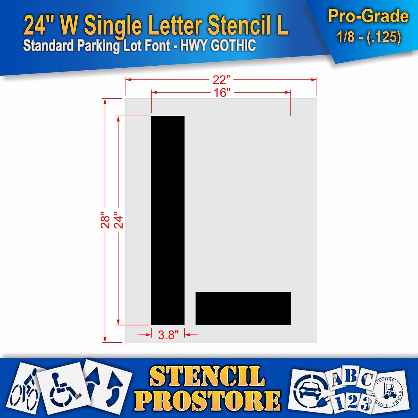 24" Wide Alphabet Kit Stencil