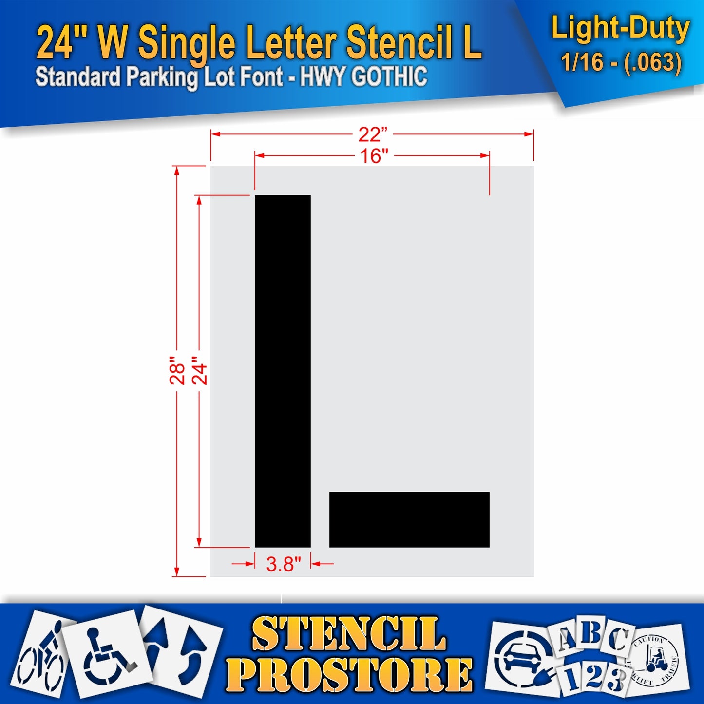 24" Wide Alphabet Kit Stencil