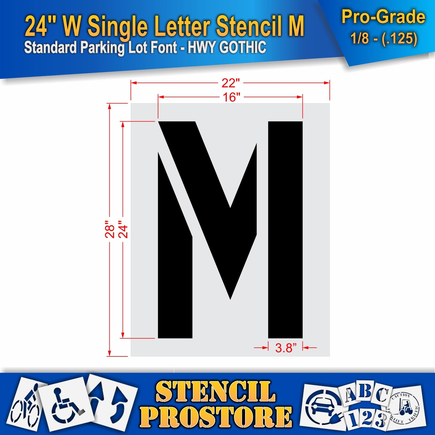 24" Wide Alphabet Kit Stencil
