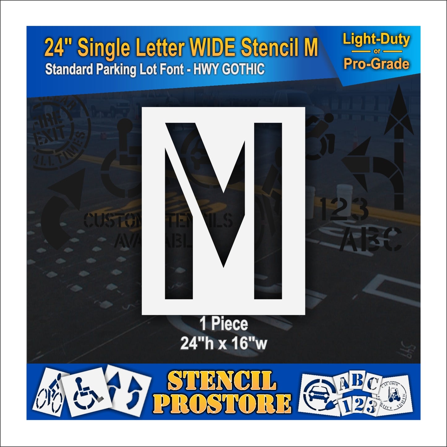 24" Wide Alphabet Kit Stencil