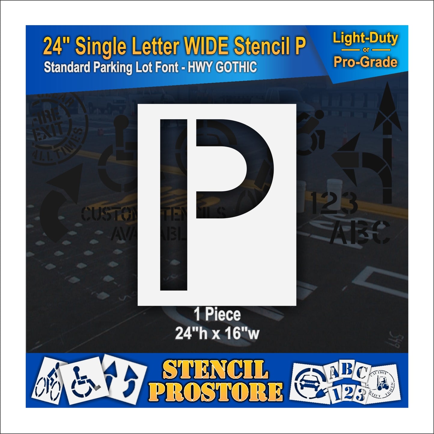24" Wide Alphabet Kit Stencil