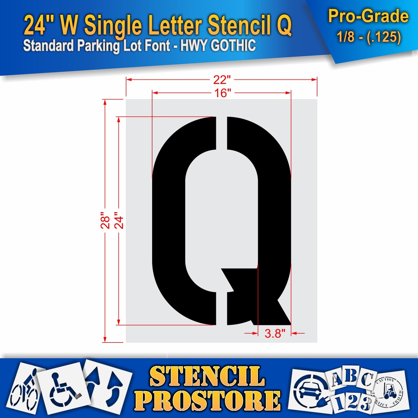 24" Wide Alphabet Kit Stencil