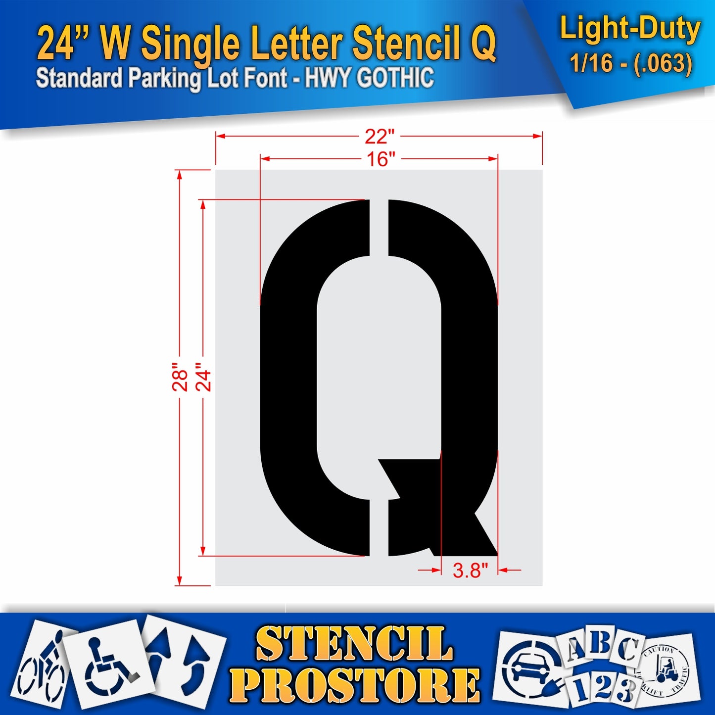 24" Wide Alphabet Kit Stencil