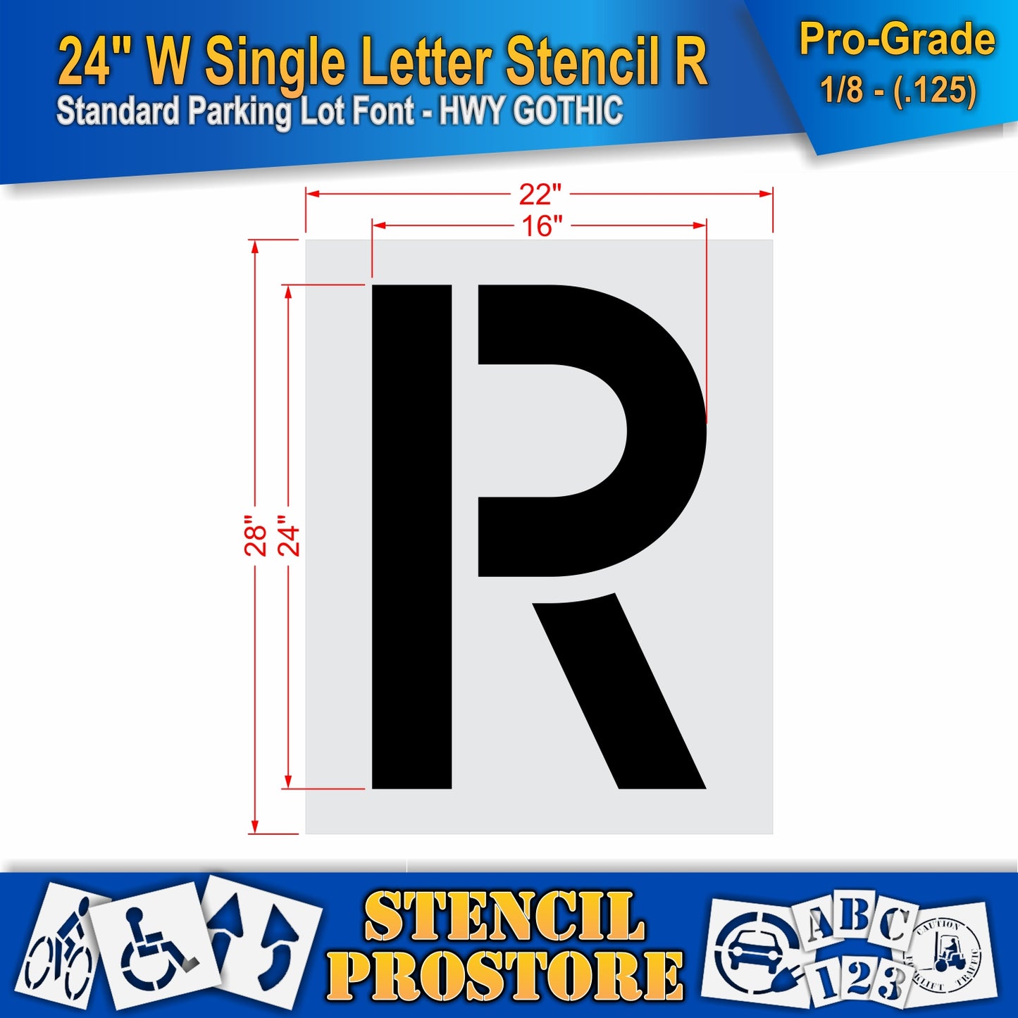 24" Wide Alphabet Kit Stencil