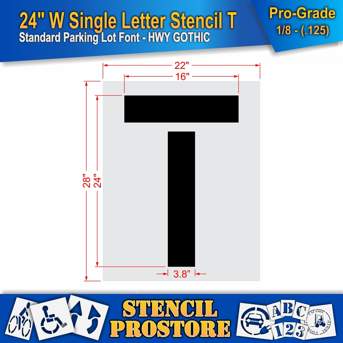 24" Wide Alphabet Kit Stencil