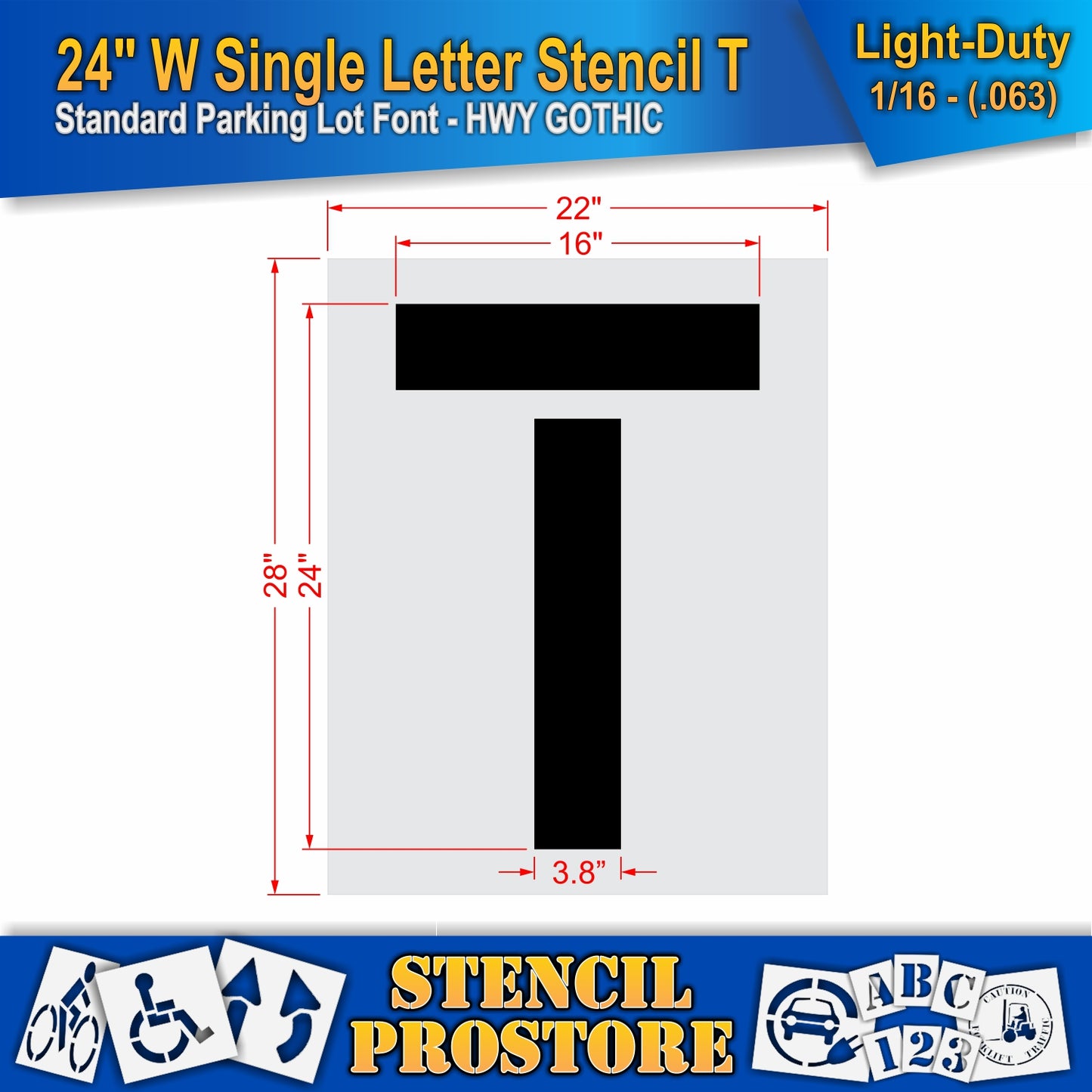 24" Wide Alphabet Kit Stencil