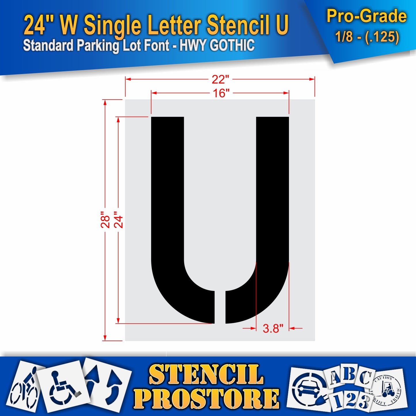 24" Wide Alphabet Kit Stencil
