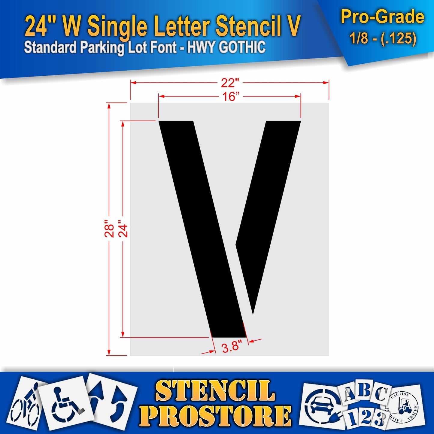 24" Wide Alphabet Kit Stencil