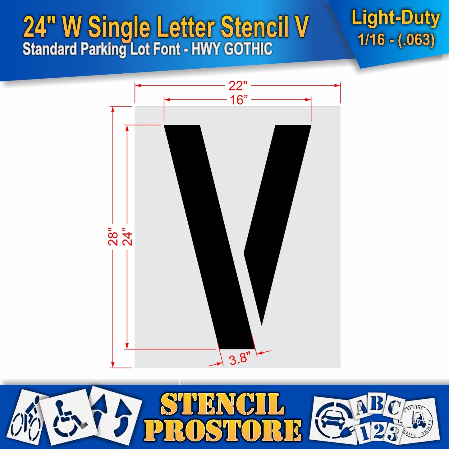 24" Wide Alphabet Kit Stencil