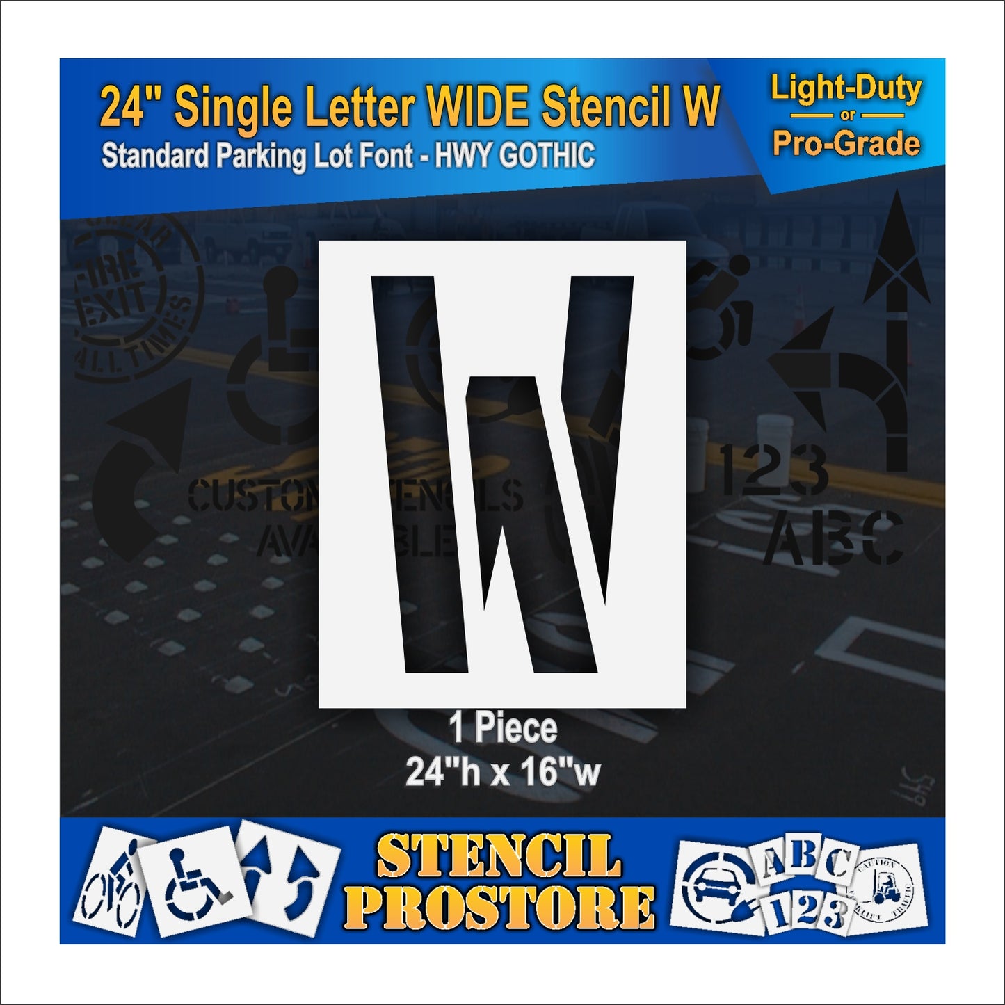 24" Wide Alphabet Kit Stencil
