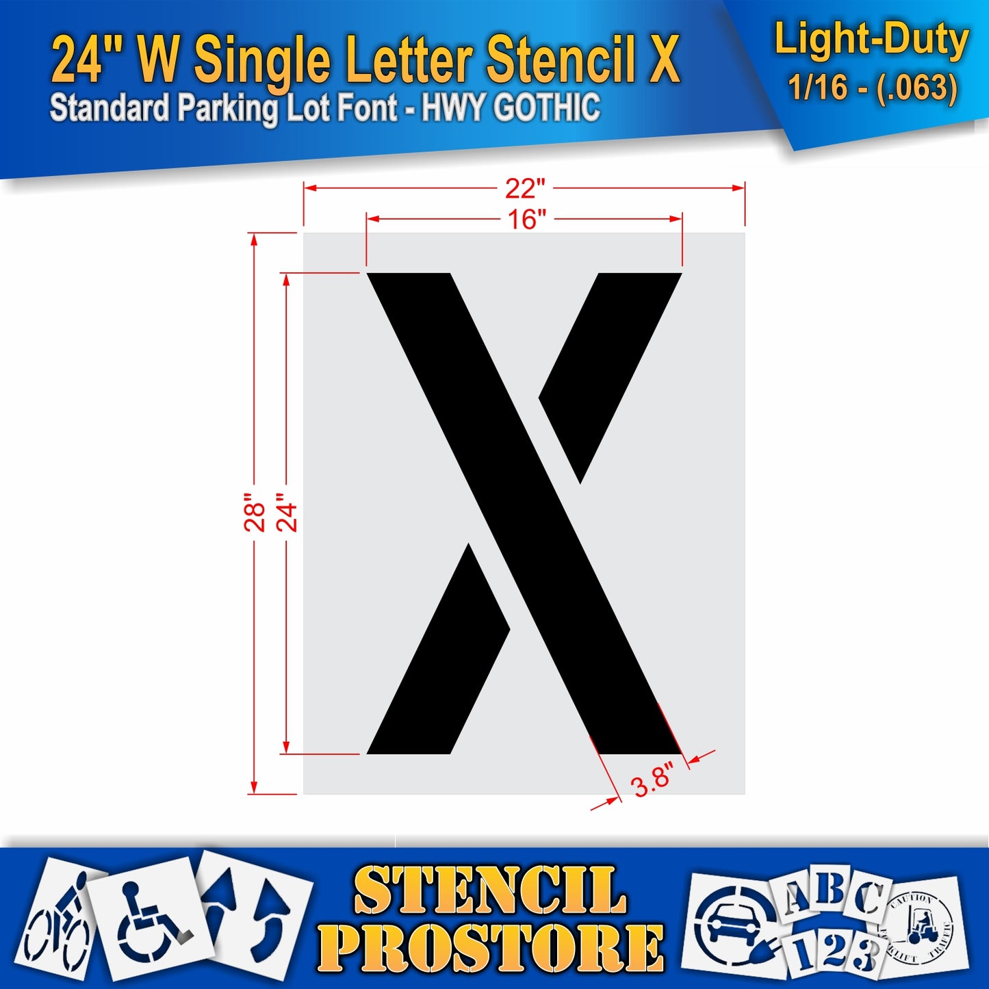 24" Wide Alphabet Kit Stencil
