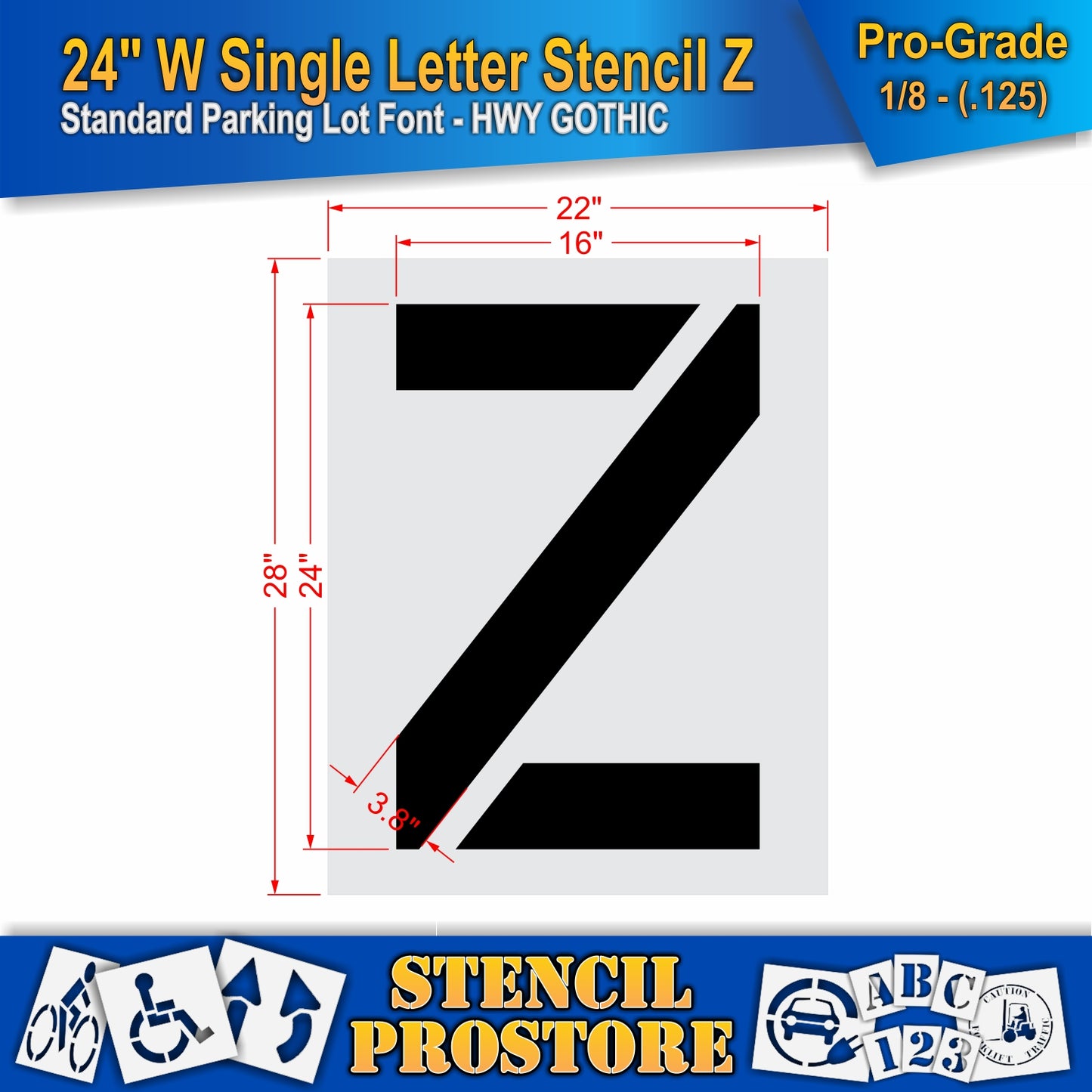 24" Wide Alphabet Kit Stencil